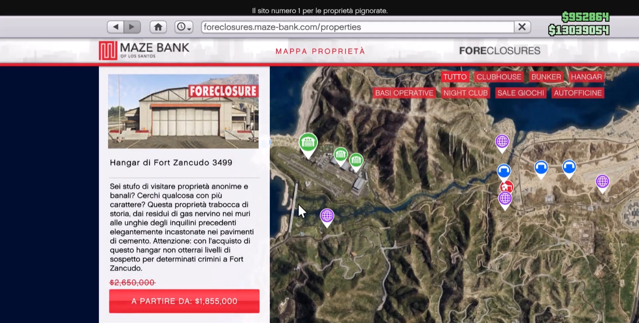 Quanto si guadagna con un hangar su GTA 5 online?